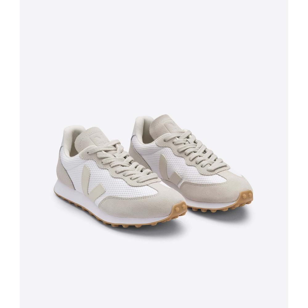 Veja RIO BRANCO ALVEOMESH Women's Running Shoes White/Beige | CA 423YXF